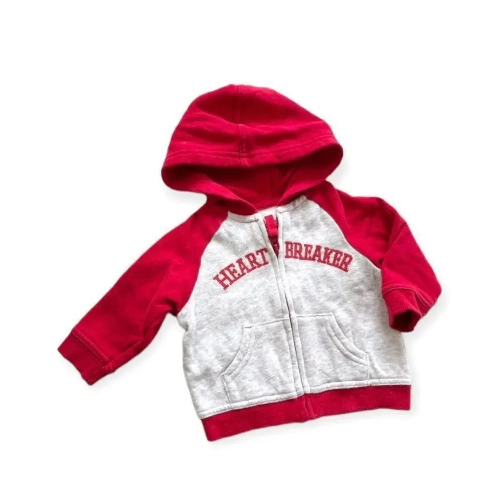 NWT Unisex Baby Old Navy Heartbreaker Valentines Day Hoodie - Sz 0-3 mo